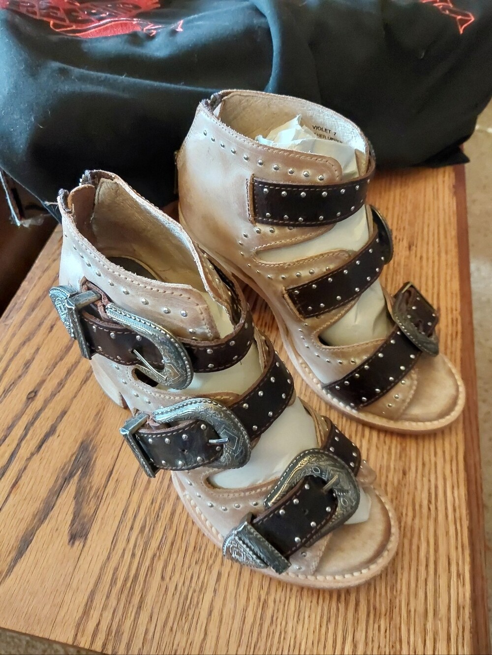 Freebird Violet Strappy Heels